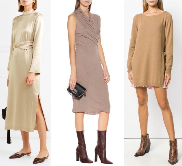 Beige dress what color shoes