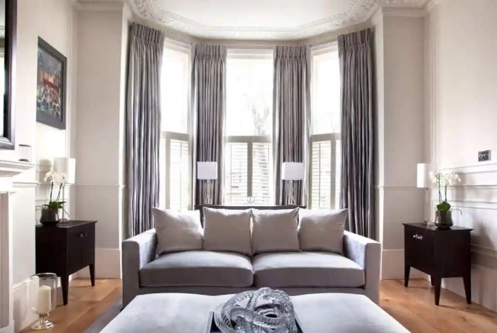 How to decorate bay windows with curtains