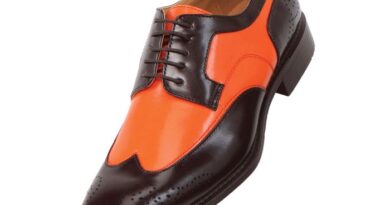 Orange dress shoes mens