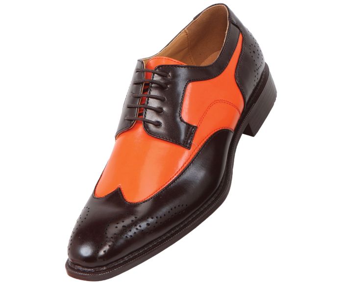 Orange dress shoes mens