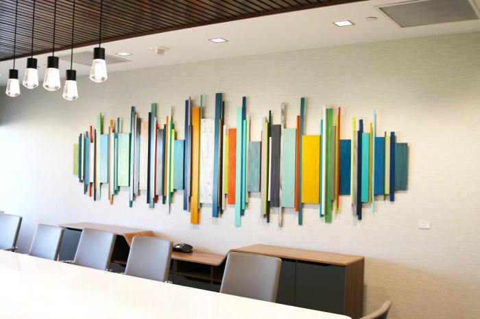 How to decorate large office walls