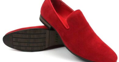 Red dress shoes men's loafers