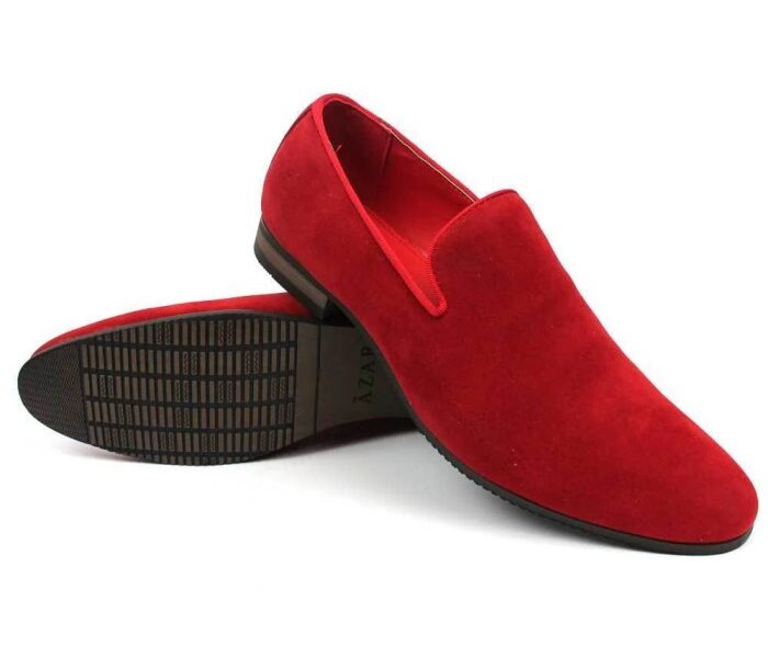 Red dress shoes men's loafers