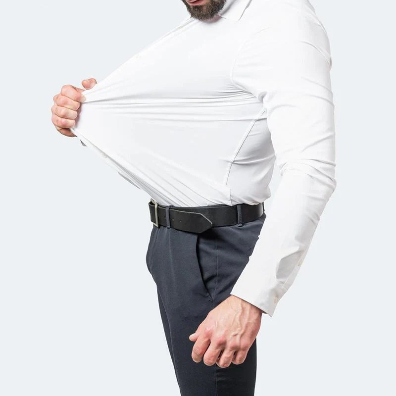 Men's dress shirt stretch