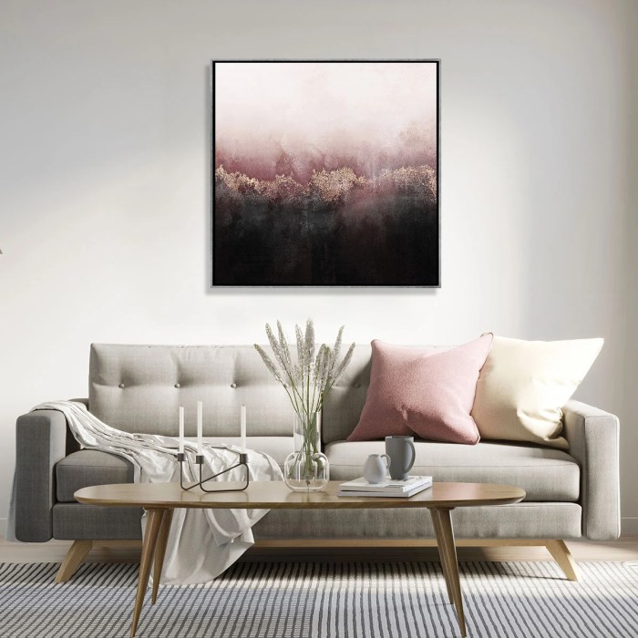 How to decorate living room with paintings