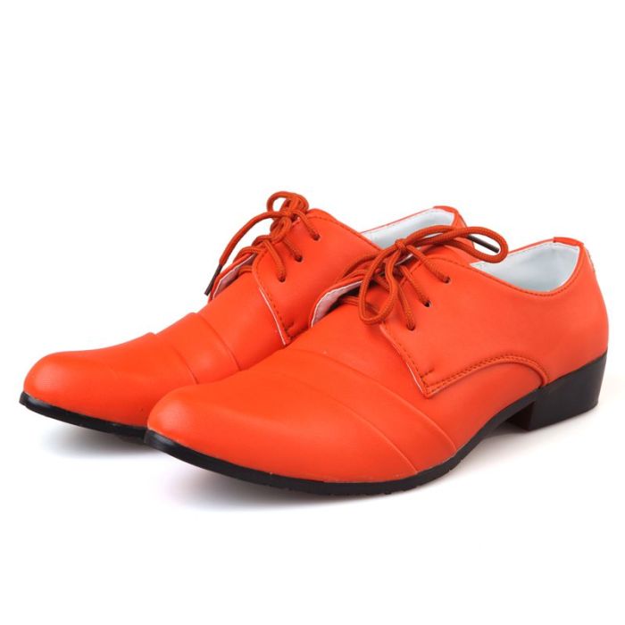 Orange dress shoes mens