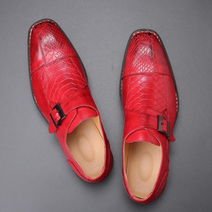 Red dress shoes men's loafers