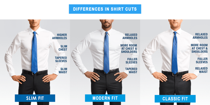 Mens tailored fit dress shirts